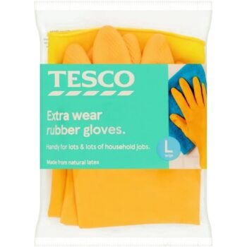 Tesco Extra Wear Rubber Gloves 1 Large