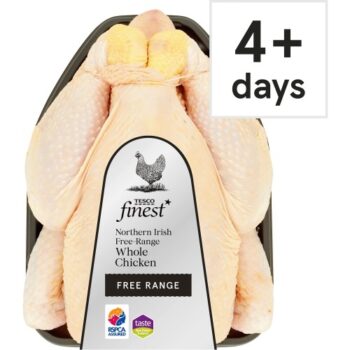Tesco Finest British Cornfed Free Range Whole Chicken 1Kg-2.3Kg