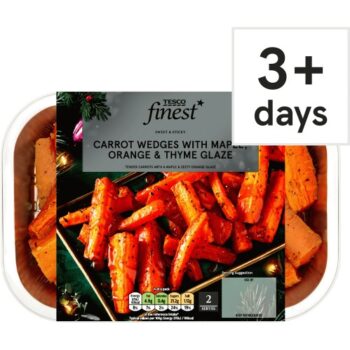 Tesco Finest Carrot Wedges With Maple Orange & Thyme Glaze