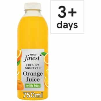 Tesco Finest Freshly Squeezed Orange Juice with Bits (750ml)