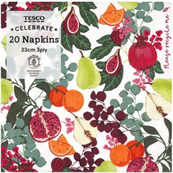 Tesco Foraged Fruits Napkin 3ply