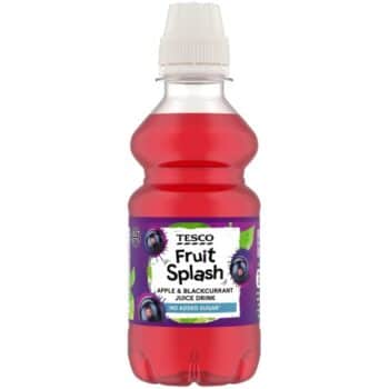 Tesco Fruit Splash No Added Sugar Apple & Blackcurrant Juice Drink (250ml)