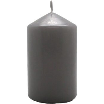 Tesco Grey Unfragranced Pillar Candle Small