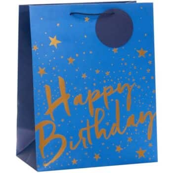 Tesco Happy Birthday Blue Large Bag