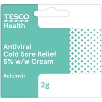 Tesco Health Aciclovir Antiviral Cold Sore Relief Cream (2g)