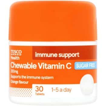 Tesco Health Chewable Vitamin C Orange Tablets (30 x 200mg)
