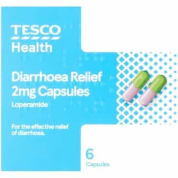 Tesco Health Diarrhoea Relief Loperamide Capsules (6)