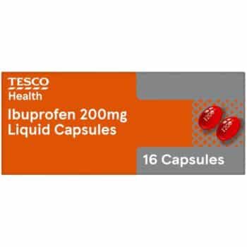 Tesco Health Ibuprofen Liquid Capsules (16 x 200mg)
