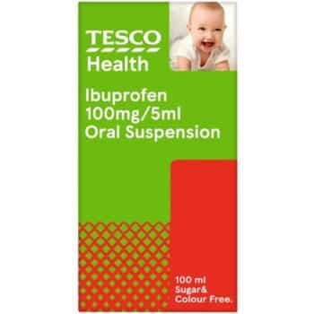 Tesco Health Ibuprofen Orange Suspension Sugar & Colour Free (100ml)