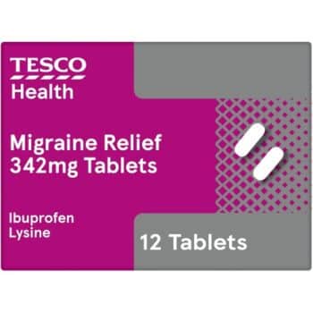 Tesco Health Migraine Relief Tablets Ibuprofen Lysine (12)