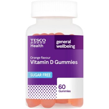 Tesco Health Vitamin D 25ug Orange Gummies Sugar Free (60)