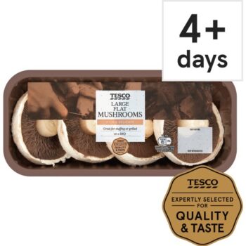 Tesco Large Flat Mushrooms (250g)