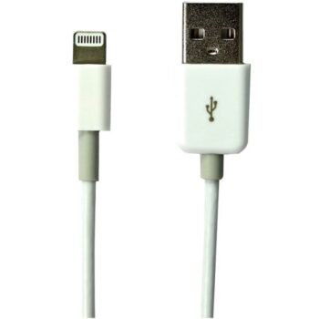 Tesco Lightning USB Sync & Charge iPhone Charger Cable White Twin Pack