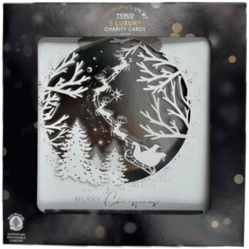 Tesco Luxury Santa Sleigh Christmas Cards