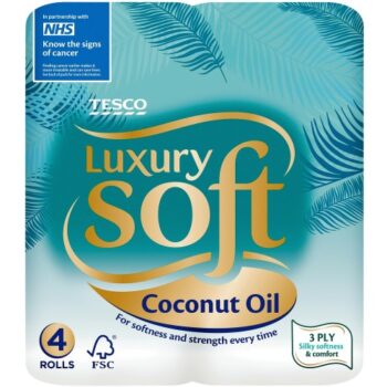 Tesco Luxury Soft Coconut Oil Toilet Tissue Rolls (4)