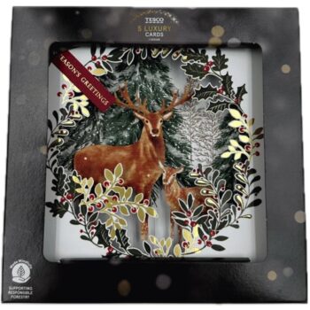 Tesco Luxury Stag Christmas Cards
