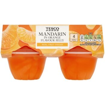 Tesco Mandarin In Orange Flavour Jelly (4 x 120g)