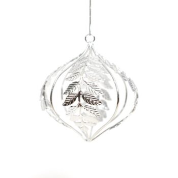 Tesco Metal Silver Hanging Christmas Decoration