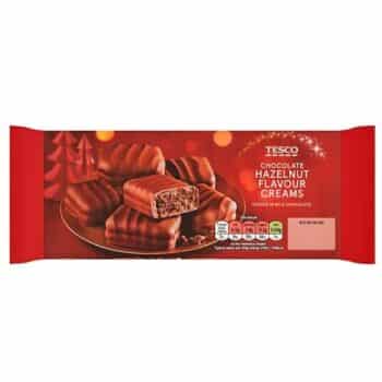 TESCO Milk Chocolate Coated Hazelnut Flavour Cream Biscuit