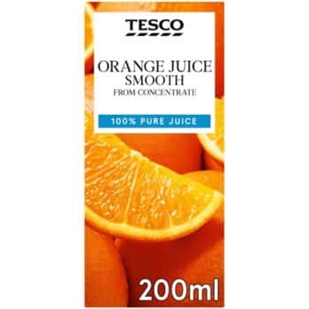 Tesco Orange Juice Smooth From Concentrate (200ml)
