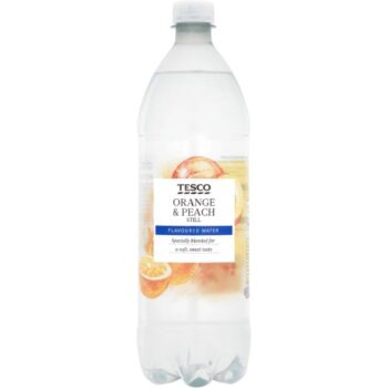 Tesco Orange & Peach Still Flavoured Water (1 Litre)