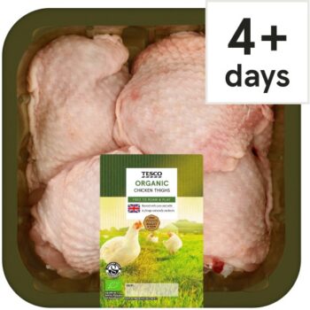 Tesco Organic British Chicken Thighs (500g)