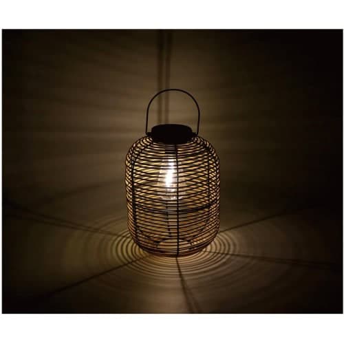TESCO OUTDOOR SOLAR RATTAN STYLE LANTERN