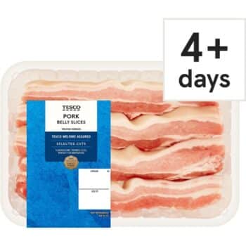 Tesco Pork Belly Slices (500g)