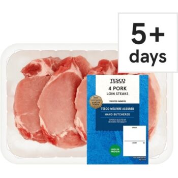 Tesco Pork Loin Steaks (480g)