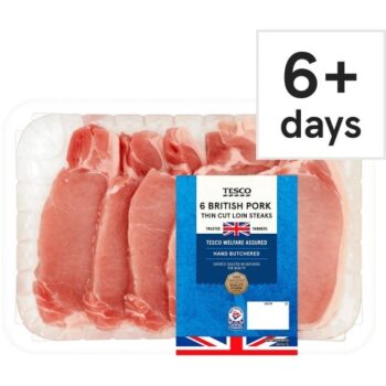 Tesco Pork Loin Steaks600g