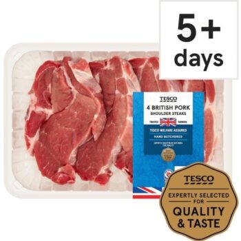 Tesco Pork Shoulder Steaks (700g)
