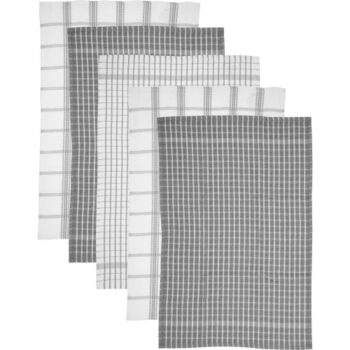 Tesco Recycled Cotton Terry Tea Towel Grey (5)