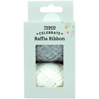 Tesco Silver and White Raffia (2)