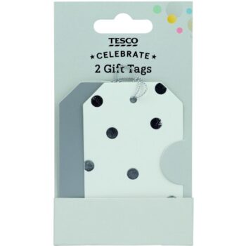 Tesco Silver and White Tags (2)