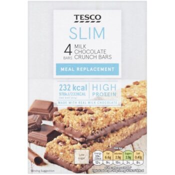 Tesco Slim Milk Chocolate Crunch Meal Replacement Bars