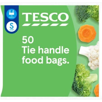 Tesco Small Tie Handle Food Bags (50)