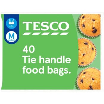 Tesco Tie-Handle Freezer Bags Medium (40)