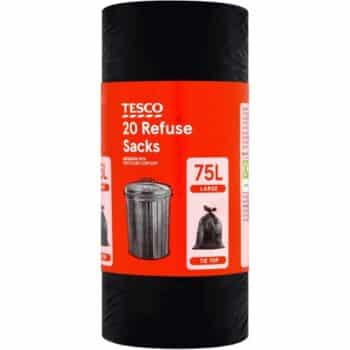 Tesco Tie Top Refuse Sacks (20 x 75l)