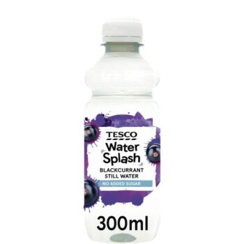Tesco Water Splash Blackcurrant Still Water No Added Sugar (300ml)