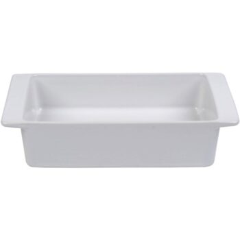 Tesco White Ceramic Rect Roaster Small