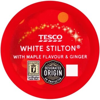 TESCO WHITE STILTON MAPLE & GINGER TRUCKLE