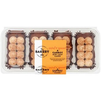 The BAKERY at ASDA 4 Carrot Mini Loaf Cakes