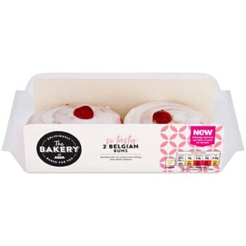 The BAKERY at ASDA The Bakery 2 Belgian Buns