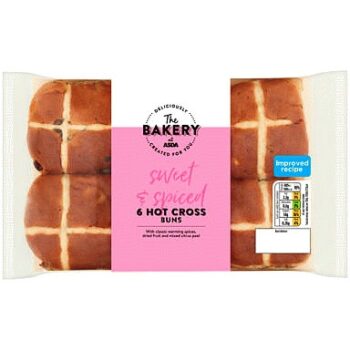 The BAKERY at ASDA The Bakery 6 Hot Cross Buns