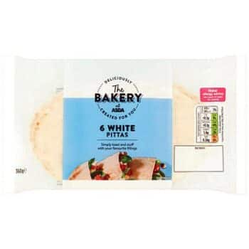 The BAKERY at ASDA The Bakery 6 White Pittas (360g)