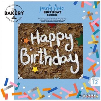 The BAKERY at ASDA The Bakery at Party Time Birthday Cookie