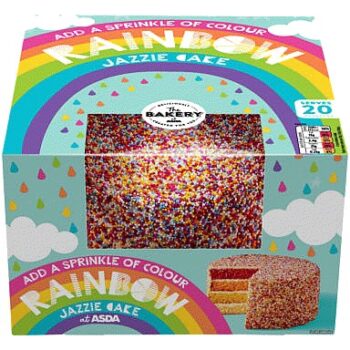 The BAKERY at ASDA The Bakery Rainbow Jazzie Cake