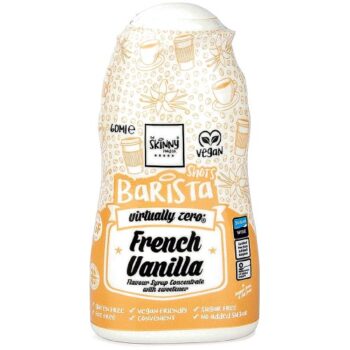 The Skinny Food Co. Shots Barista French Vanilla Flavour Syrup Concentrate with Sweetener (60ml)