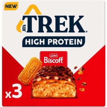 TREK High Protein Lotus Biscoff 3 Bars (3 x 44g)