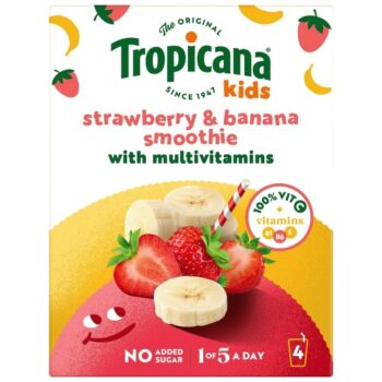 Tropicana Kids Strawberry Banana Smoothies (4 x 150ml)